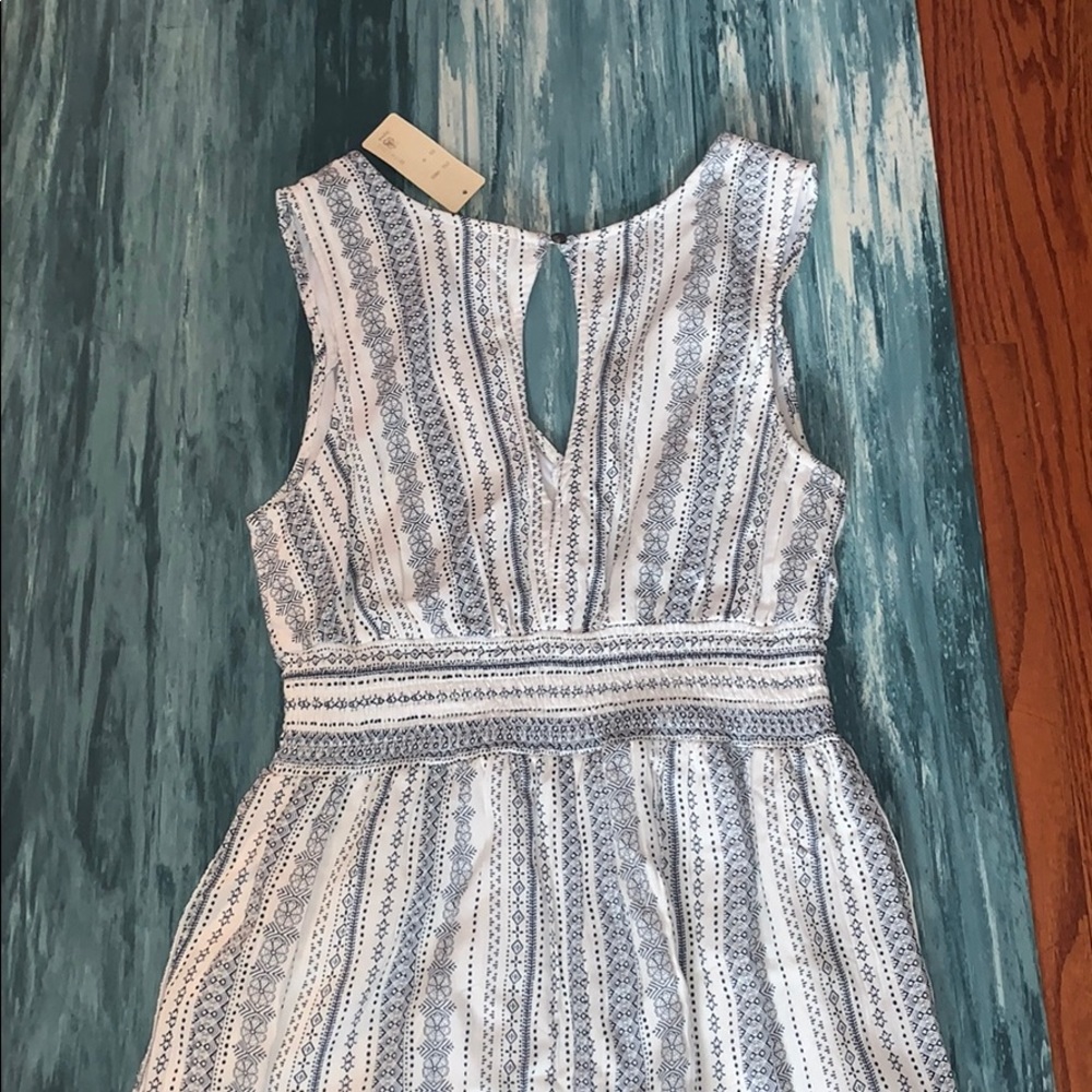 Blue and white romper dress - Picture 4 of 4